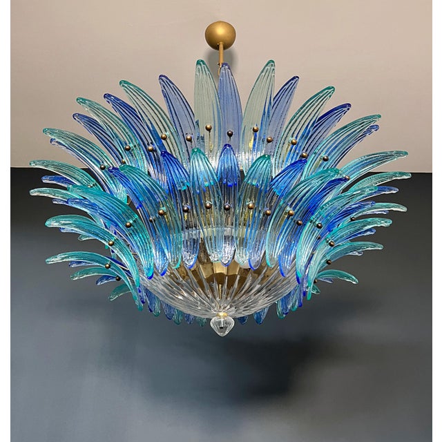 Murano Palmette Chandelier, 1990s For Sale - Image 4 of 18