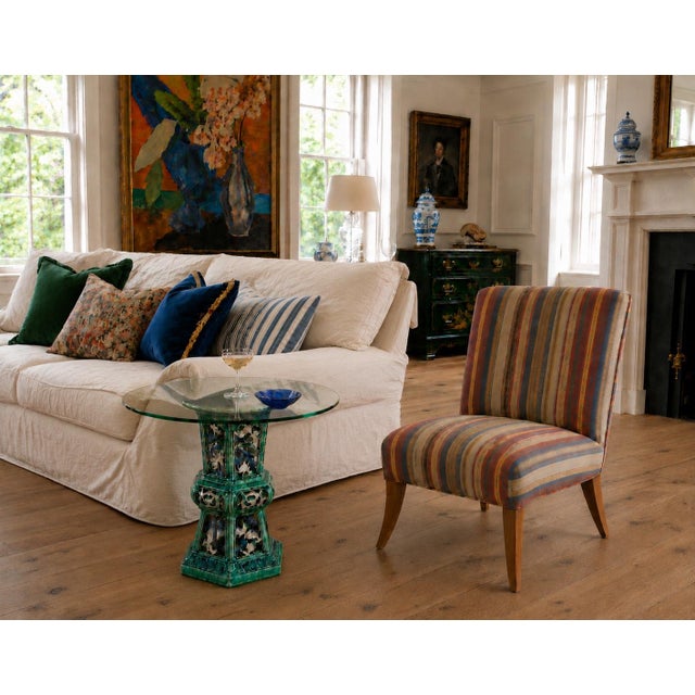 1950s Chinese Export Pierced Ceramic Pedestal Table With (Or Without) Custom Removeable Glass Top For Sale - Image 9 of 9