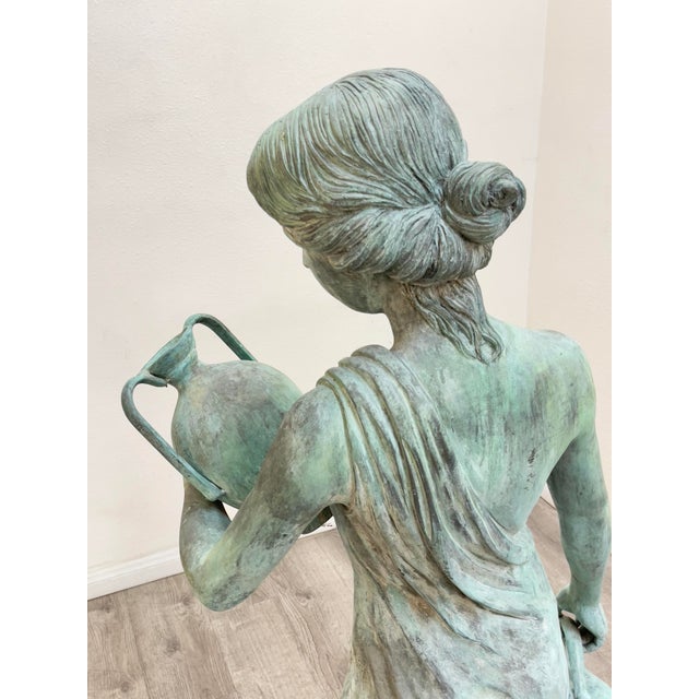 Bronze Lady Statue Fountain For Sale - Image 4 of 10