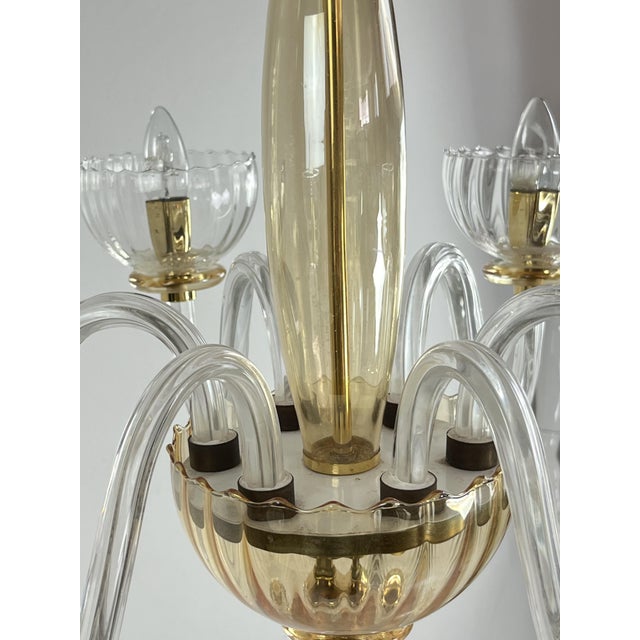 Vintage Murano Glass Chandelier, 1980s For Sale - Image 14 of 15