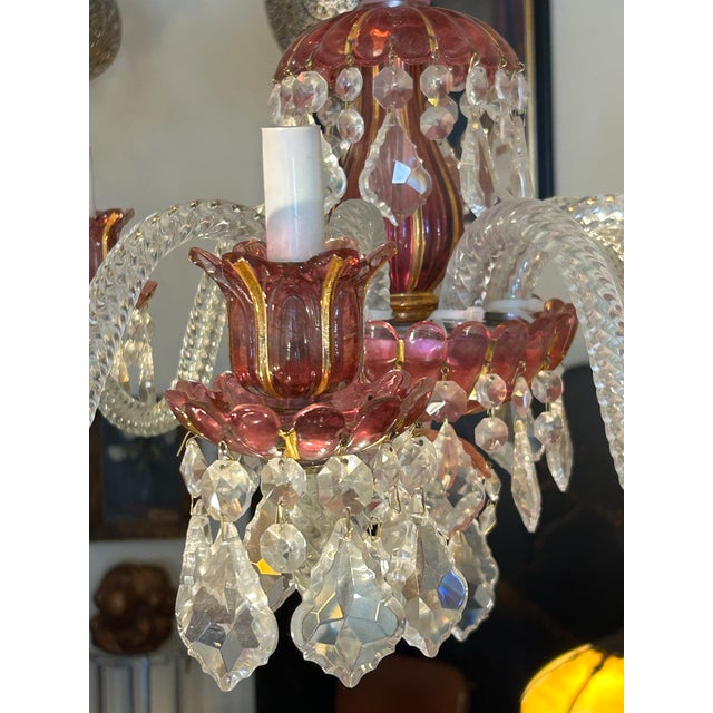 Antique Venetian Glass Chandelier. For Sale - Image 10 of 12
