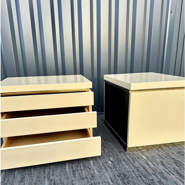 Vintage Bedside Tables by Jean Claude Mahey, 1960s, Set of 2 For Sale - Image 10 of 12