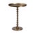 2020s Retro Style Brass Finish Pedestal Side Table For Sale - Image 5 of 7