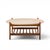 Folke Ohlsson for Dux Style Mid Century Teak and Travertine Top Coffee Table This coffee table measures: 39.75 wide x...