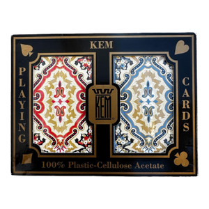 Kem Paisley Plastic Playing Cards Double Deck With Case