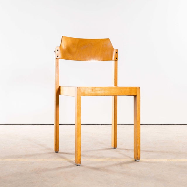 Blonde Stacking Dining Chair, 1960s For Sale - Image 10 of 10