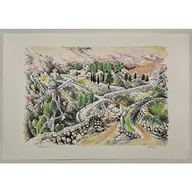 Hand signed lower left Baruch Nachshon, was born in Mandatory Palestine in 1939, in the city of Haifa. Nachshon began to...