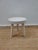 Wooden Mid Century Small Solid Wood Milking Stool in Distress Finish For Sale - Image 6 of 8