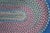 Pink Vintage Woven Braided Geometric Oval Area Rug Runner Mat 84" For Sale - Image 8 of 14