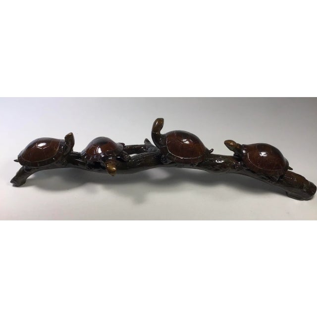 2000’s Bronze Sun Bathing Turtles For Sale - Image 4 of 13