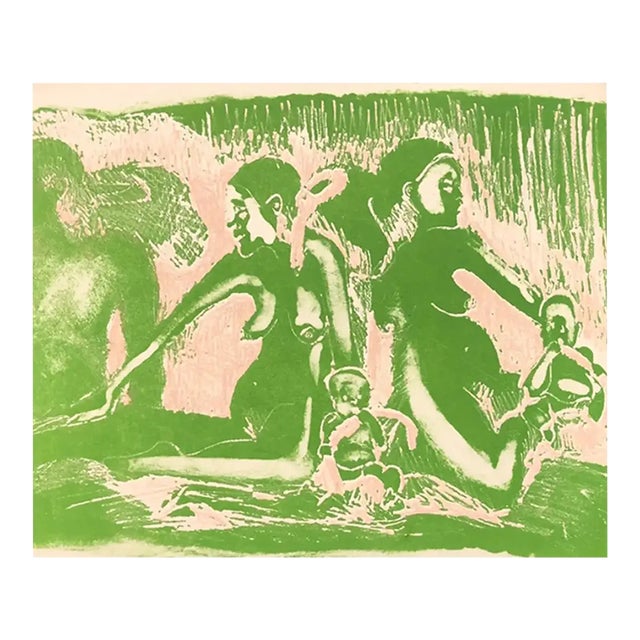 1971 Adrienne Anderson Figural Nude Lithograph For Sale