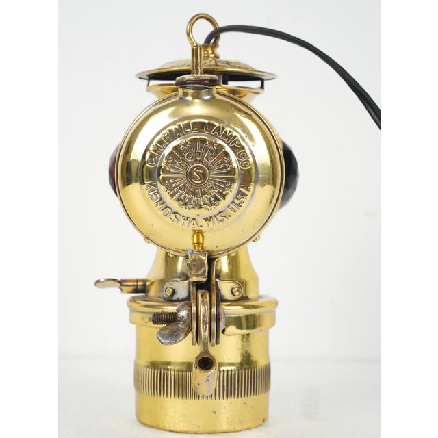 Metal Antique Converted c.m. Hall Carbide Bicycle Lamp For Sale - Image 7 of 10