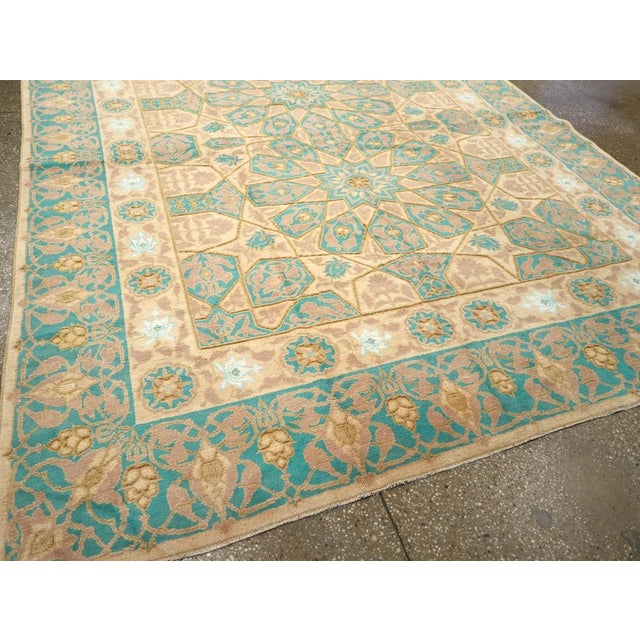 Galerie Shabab Collection Early 20th Century Indian Cotton Agra Accent Carpet For Sale In New York - Image 6 of 8