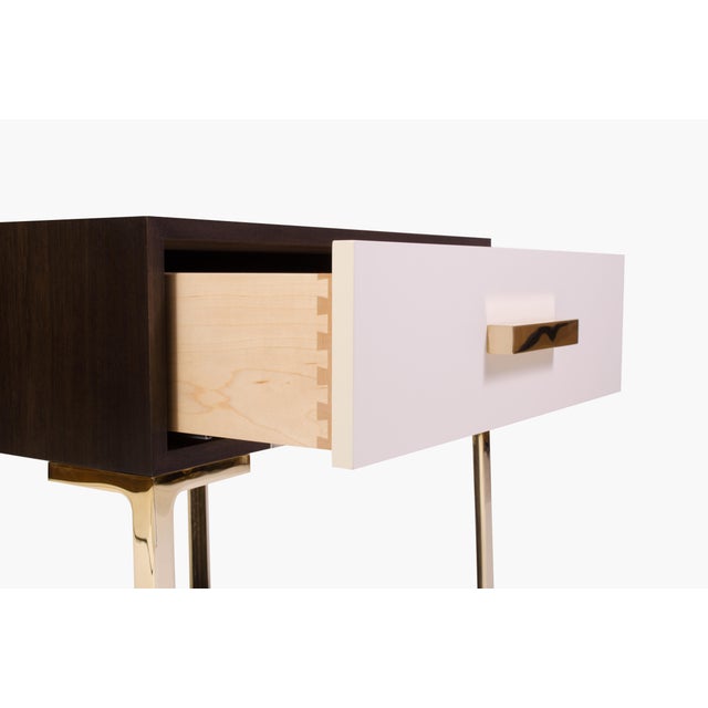 Astor Nightstands in Contrasting Ebony & Ivory by Montage - Pair For Sale - Image 11 of 11