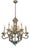 Mirrored Glass and Silvered Metal Chandelier by Currey & Company For Sale