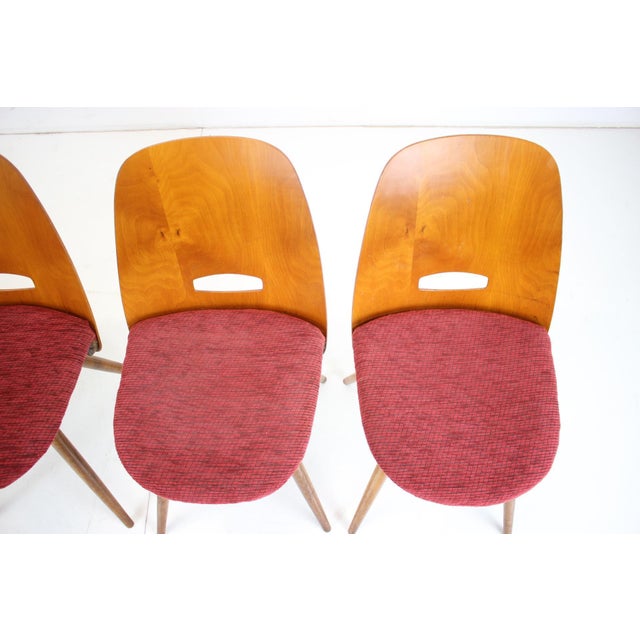 Dining Chairs attributed to Frantisek Jirak for Tatra, 1960s, Set of 4 For Sale - Image 4 of 15
