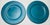 Blue Vintage Pair of Ralph Lauren Wooden Serving Bowls With Under Liners in Blue - 4 pcs For Sale - Image 8 of 12