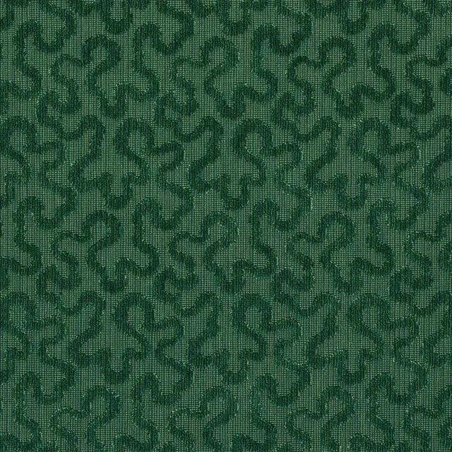Contemporary Sample - Schumacher Vermicelli Velvet Fabric in Emerald For Sale - Image 3 of 3