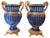 20th Century Bohemian Crystal Urns in Blue, Set of 2 For Sale