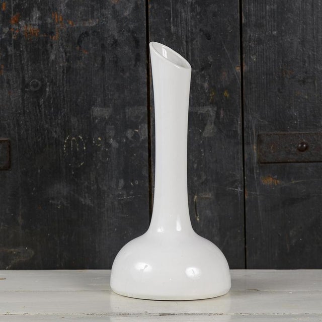 Vintage White Ceramic Vase from Rometti For Sale - Image 10 of 10