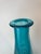 Vintage Hand-Blown Aqua Optic Swirl Art Glass Floor Bottle For Sale - Image 4 of 8