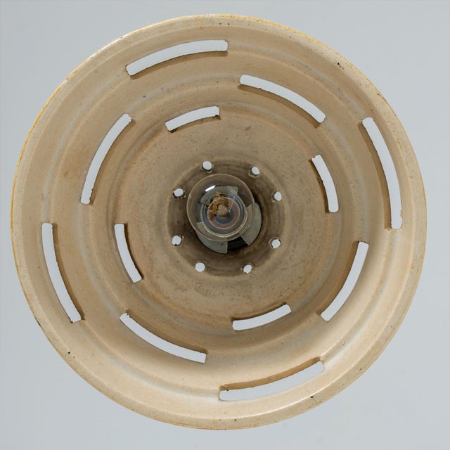 Pyramid Brown Yellow Ceramic Pendant Light, Denmark, 1970s For Sale - Image 13 of 14