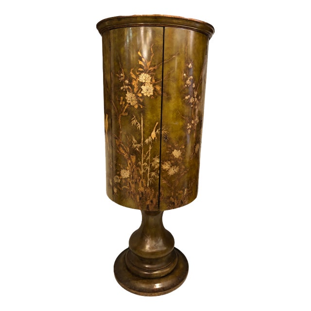 Circular Chinoiserie Bar Cabinet, 1920s For Sale