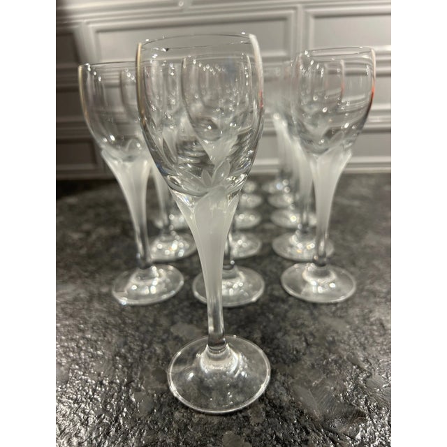 1980s Schott-Zwiesel La Fleur Crystal Cordials - Set of 16 For Sale - Image 4 of 6