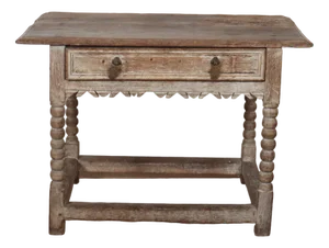Antique English Oak Lamp Table, 1600s