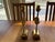 Metal Pair of Vintage Brass Candleholders-Asian For Sale - Image 7 of 8