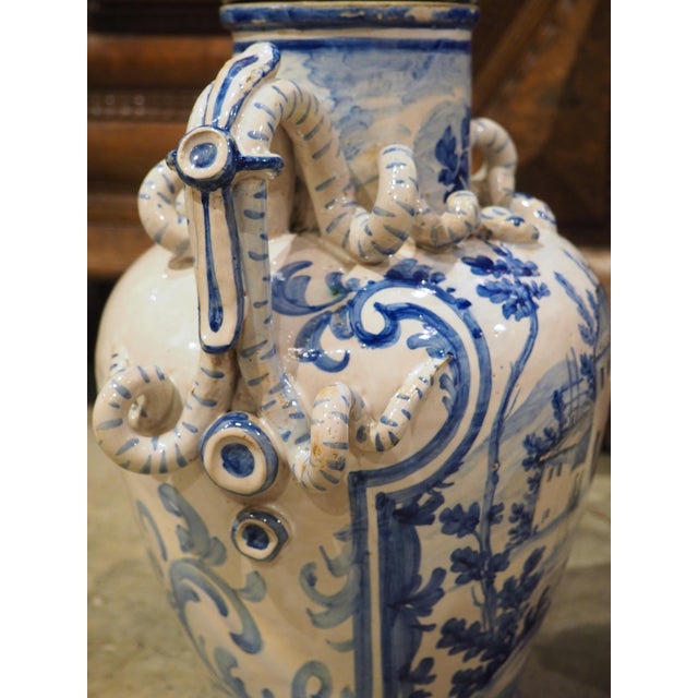 During the 17th through 19th centuries, highly skilled artisans in Savona, Italy, produced beautiful tin-glazed...