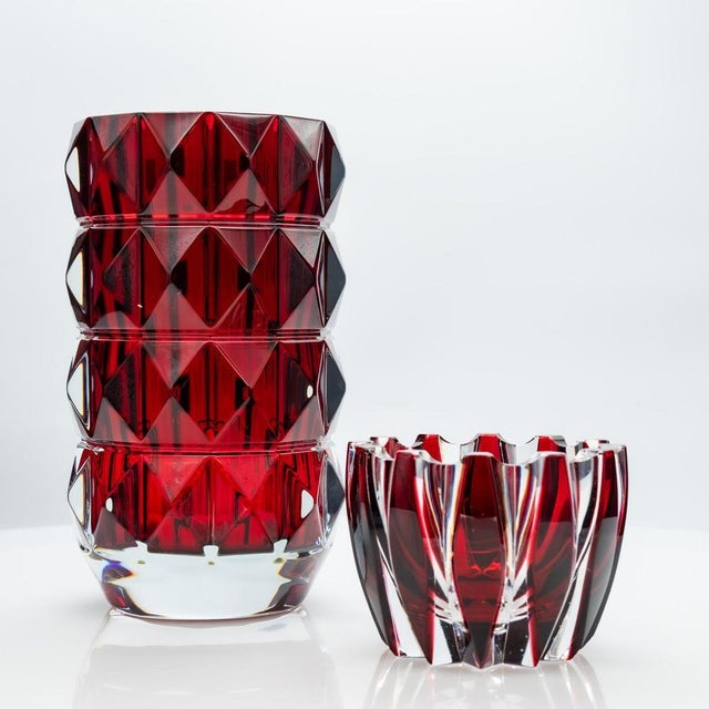 French Baccarat and Sèvres Glass Vases in Crystal, 1990, Set of 3 For Sale - Image 12 of 18