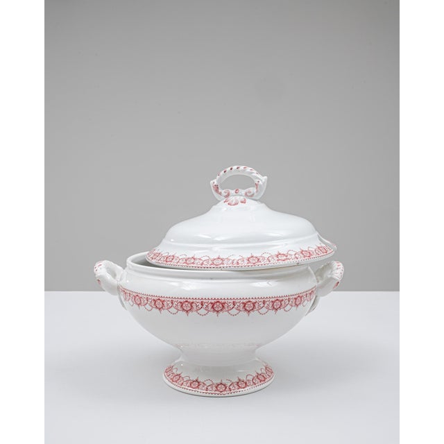 20th Century Belgian Special Edition Porcelain Tureen With Lid For Sale - Image 17 of 18