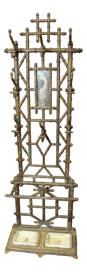 Cast Iron Coat Holder in Faux Bamboo, 1900s