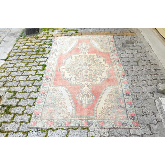 Vintage Pale Natural Wool Rug For Sale - Image 10 of 10