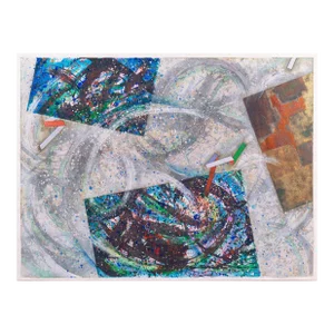 'Large Abstract' by Iku Nagai, Exhibited at Tokyo Museum of Fine Arts, Japanese Woman Artist