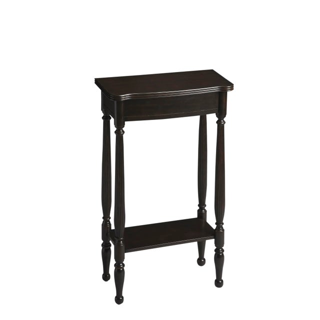Transitional Whitney Rubbed Console Table, Black For Sale - Image 3 of 3