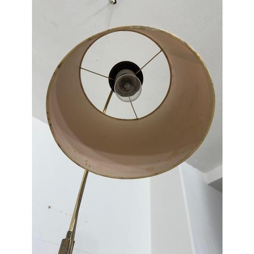 Mid-Century Modern Floor Lamp in Brass For Sale - Image 6 of 8