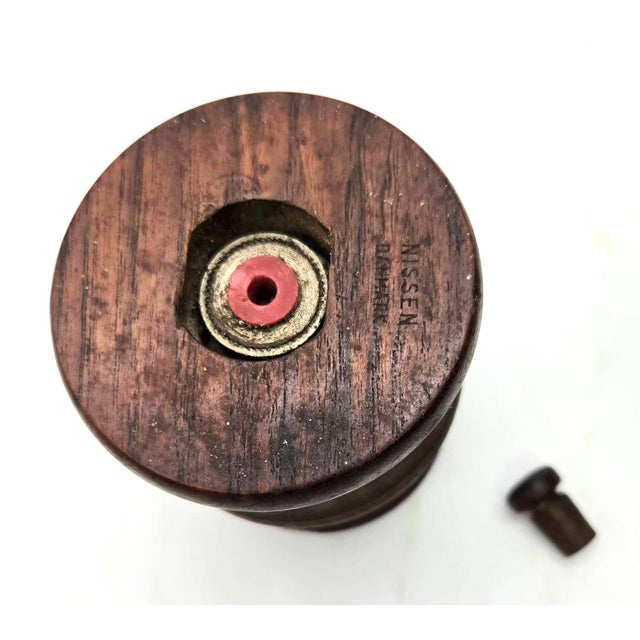 1960s Richard Nissen Teak Wood Pepper Mill With Integrated Salt Shaker For Sale - Image 9 of 11