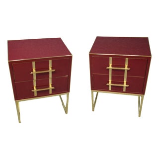 Murano Glass Bedside Tables from Justfurnituress SRL, Set of 2 For Sale