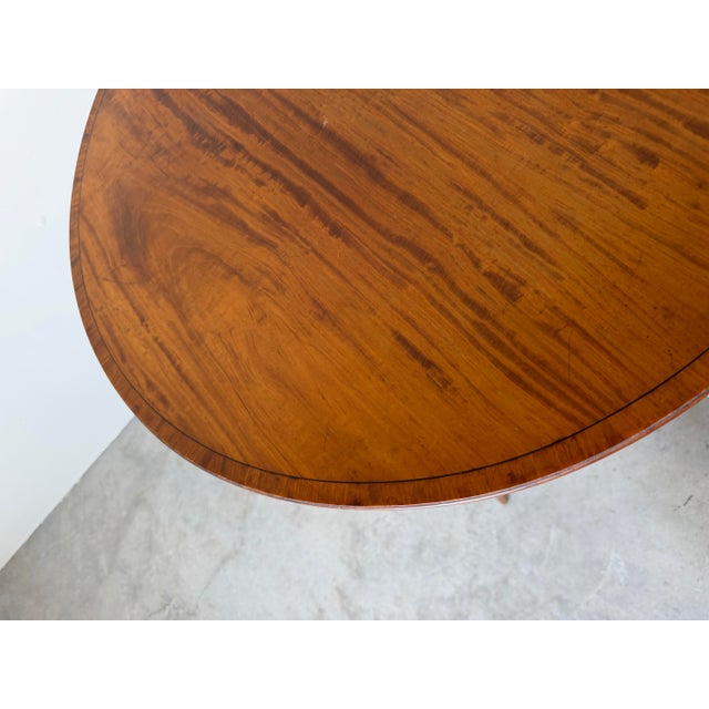 1900 - 1909 Antique French Neoclassical Flame Mahogany Round Side Table For Sale - Image 5 of 12