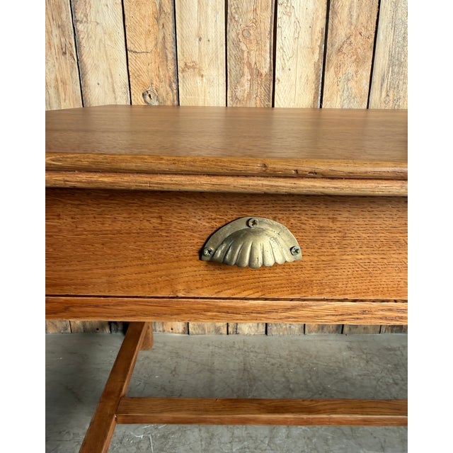 Vintage Desk in Oak, 1950s For Sale - Image 10 of 14