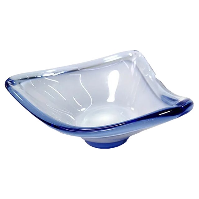 Handmade Coquille Glass Vide-Poche from Flygsfors, Sweden, 1958 For Sale