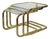 Mid-Century Modern Brass and Smoked Glass Nesting Tables by Milo Baughman, 1970s, Set of 3 For Sale