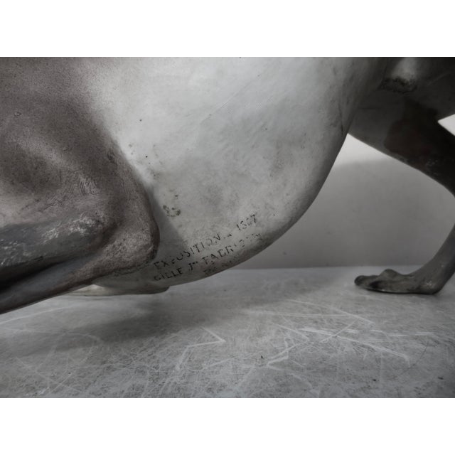 Life Size Antique French Porcelain Grey Hound 1867 ( 159 Years Old) For Sale In New York - Image 6 of 16