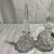 Elevate a luxury vanity or dressing table with this striking pair of vintage cut-crystal perfume boudoir bottles. Both...