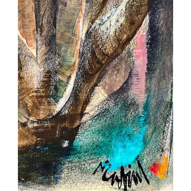 Vivaldo Martini, Abstract Composition No.4, Oil on Canvas For Sale - Image 4 of 11