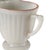 White Vintage Macbeth Evans Cremax Petalware Creamer – 4.25” Pastel Pink Band For Sale - Image 8 of 10