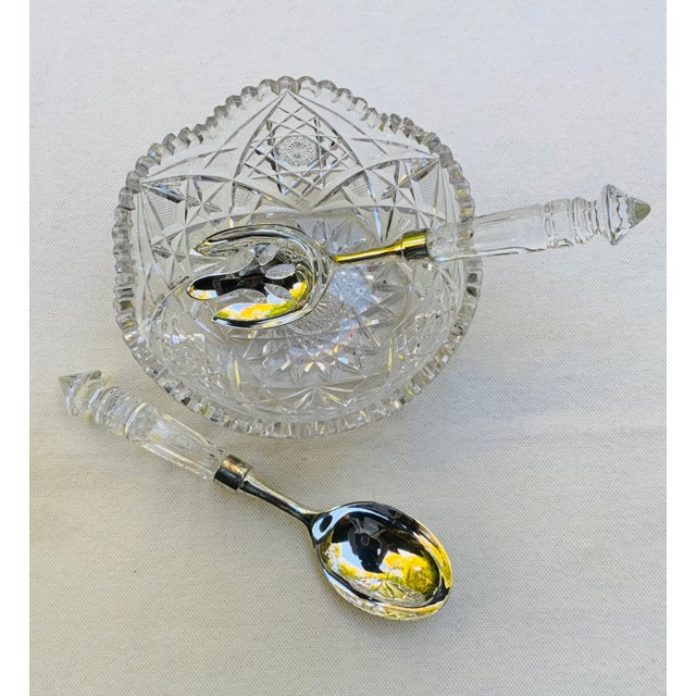 …A stunning example of French crystal artistry from the late 1800s, this heavily cut crystal salad bowl showcases the...