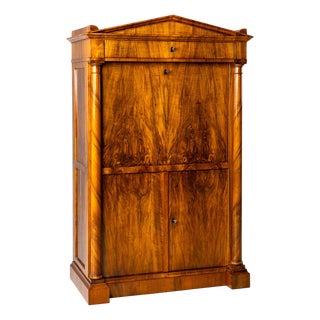 Biedermeier Walnut Secretary, 1825 For Sale